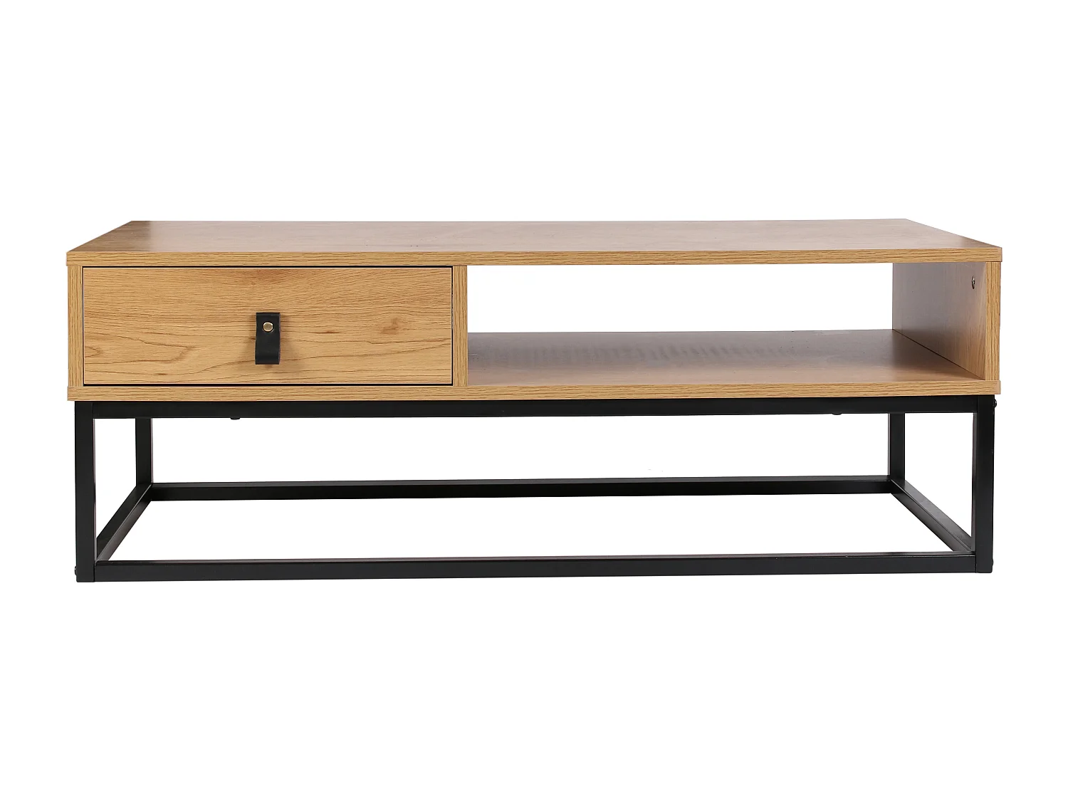 Table Basse Bois Et Metal Abbott Marron, Noir