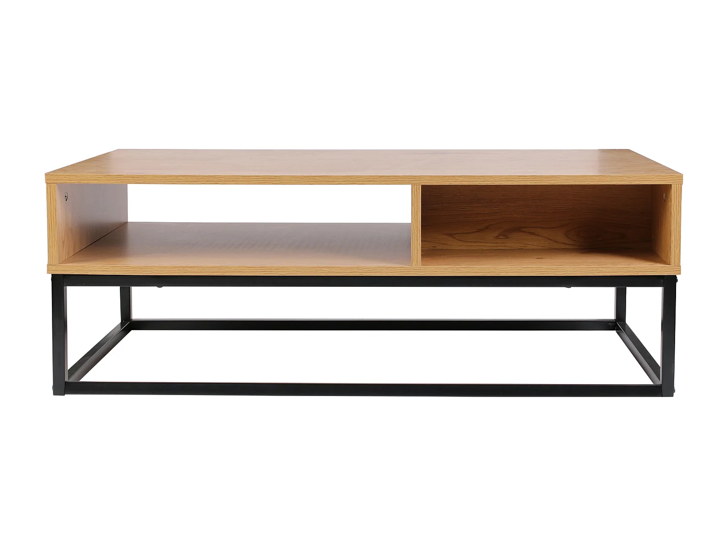 Table Basse Bois Et Metal Abbott Marron, Noir