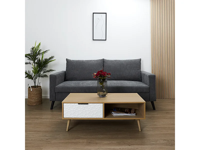 Table Basse Sven Marron, Blanc