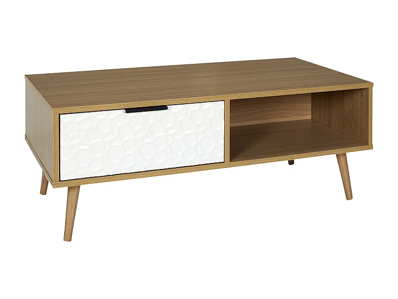 Table Basse Sven Marron, Blanc
