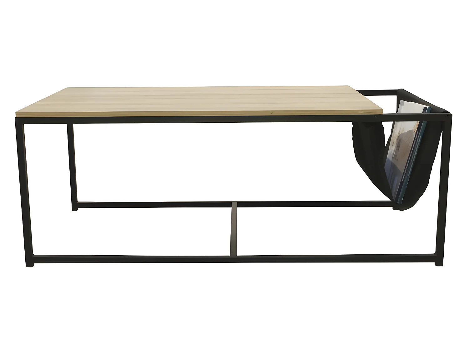 Table Basse avec Porte-Revues "Nate" 112cm Naturel