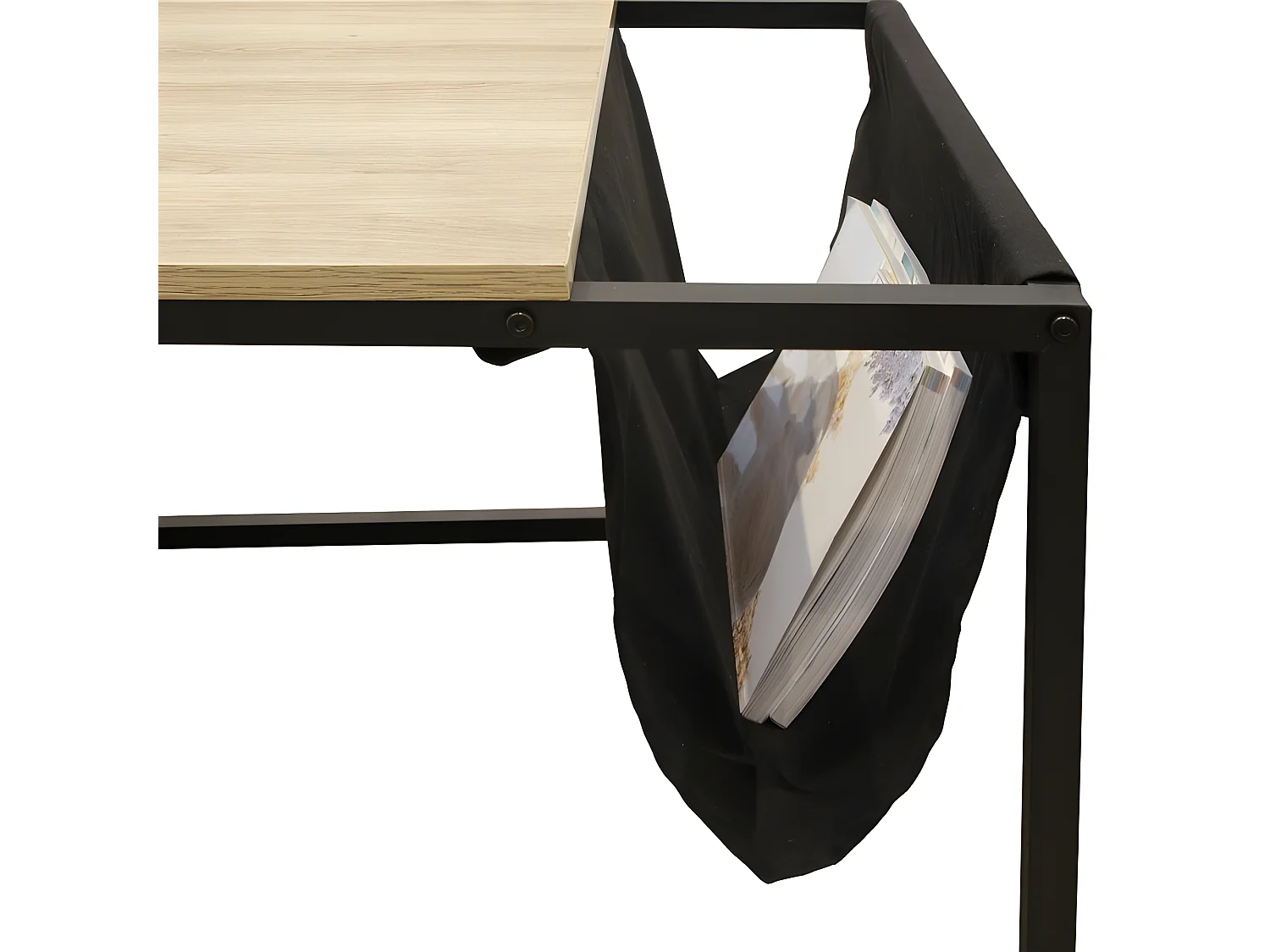 Table Basse avec Porte-Revues "Nate" 112cm Naturel