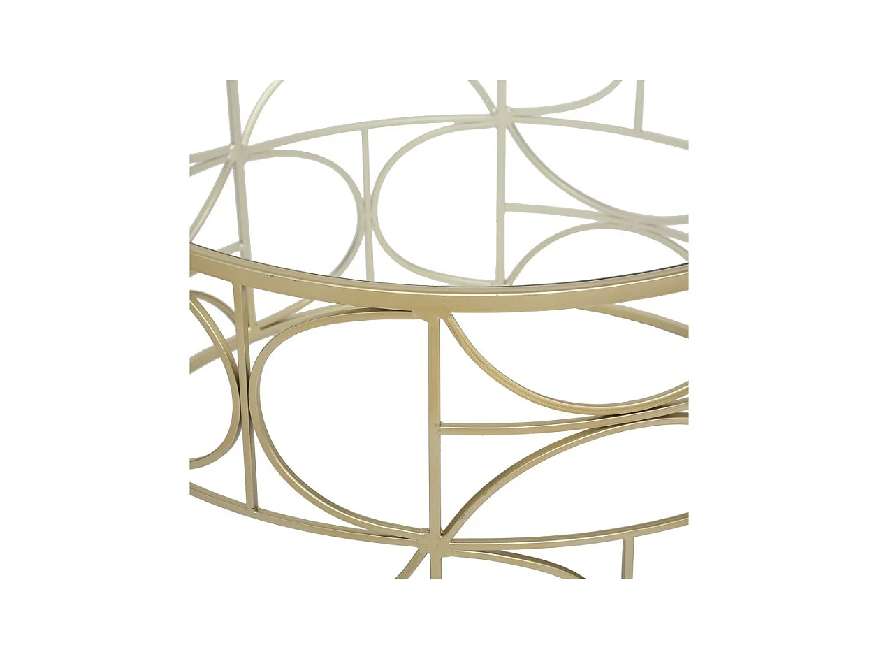 Table Basse Ronde Design "Suite" 71cm Or