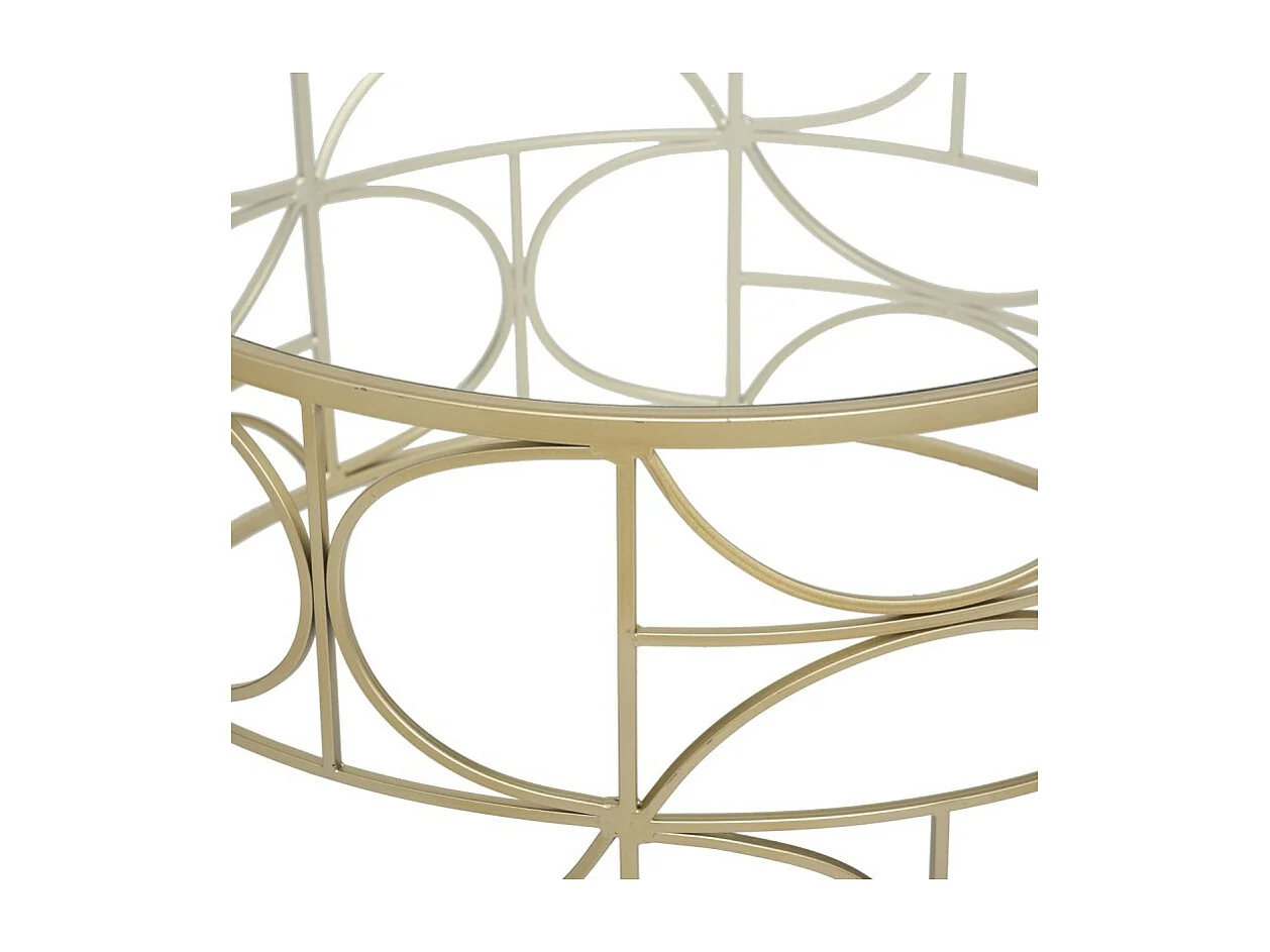 Table Basse Ronde Design "Suite" 71cm Or