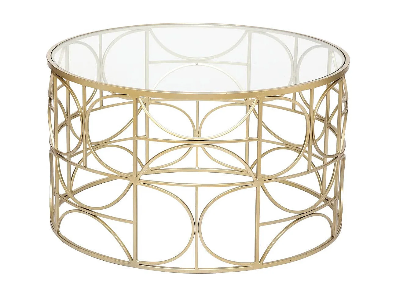 Table Basse Ronde Design "Suite" 71cm Or