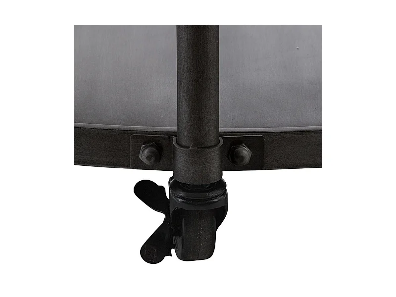 Table Basse Ronde en Métal "Chrono" 89cm Noir