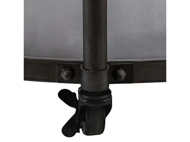 Table Basse Ronde en Métal "Chrono" 89cm Noir