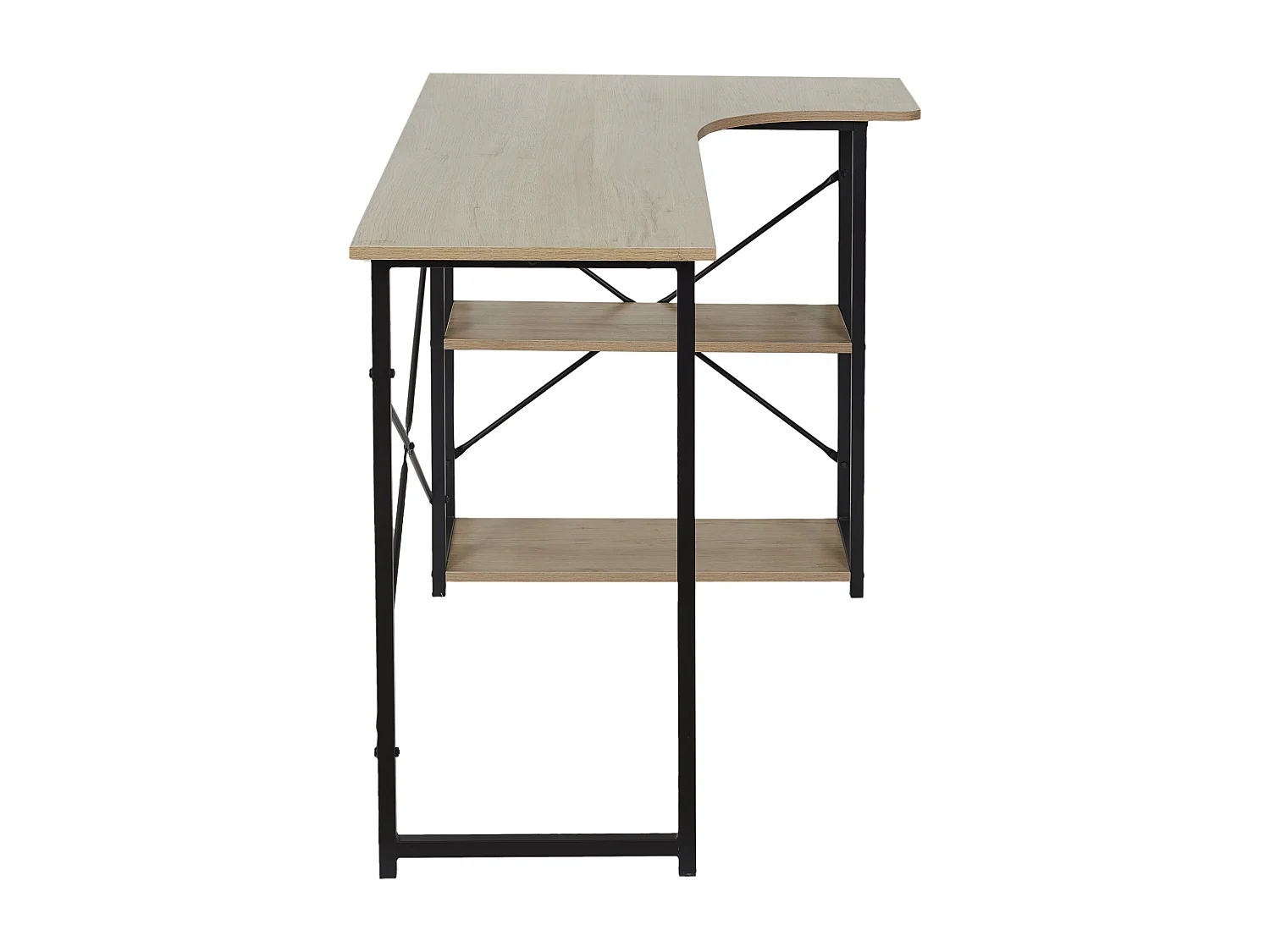 Bureau D Angle Job Noir Noir, Marron