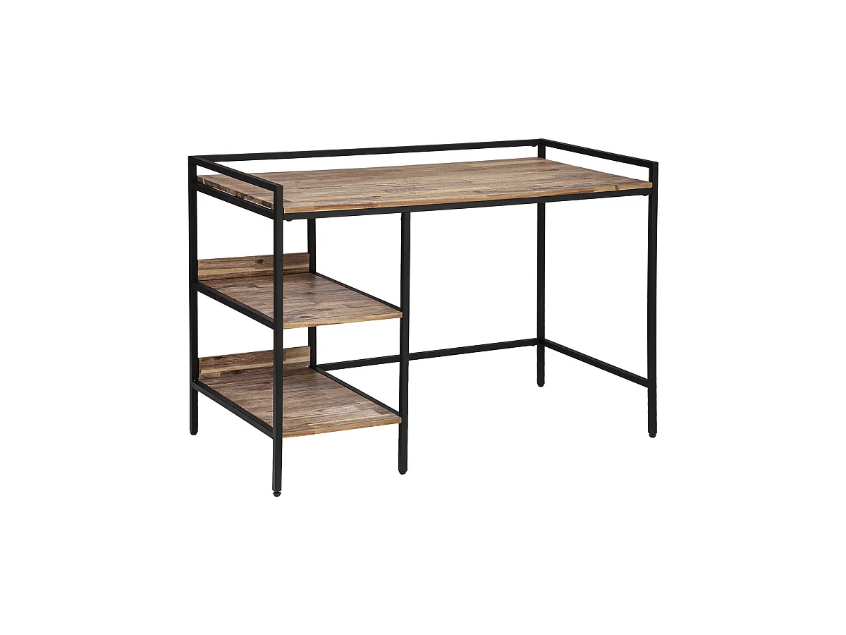 Bureau 2 Étagères Design "Edena" 120cm Naturel