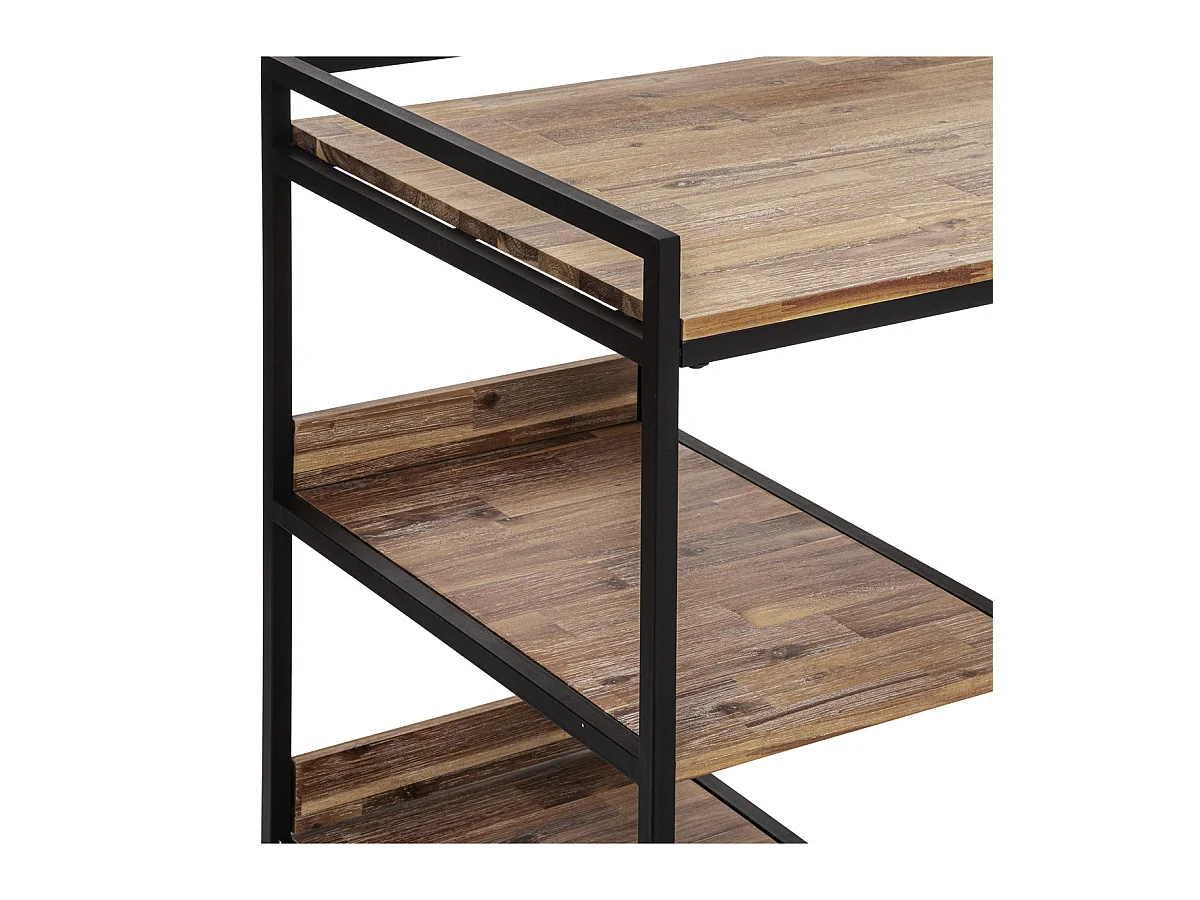 Bureau 2 Étagères Design "Edena" 120cm Naturel