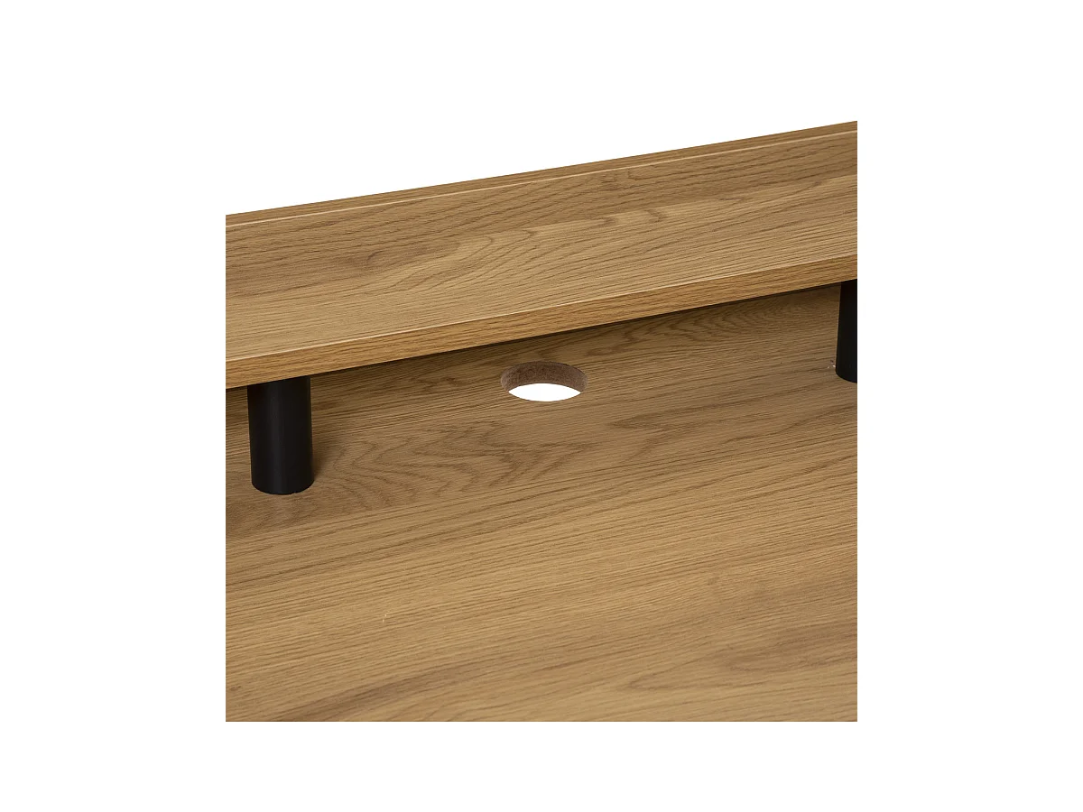 Bureau 1 Tiroir "Josan" 110cm Beige & Noir