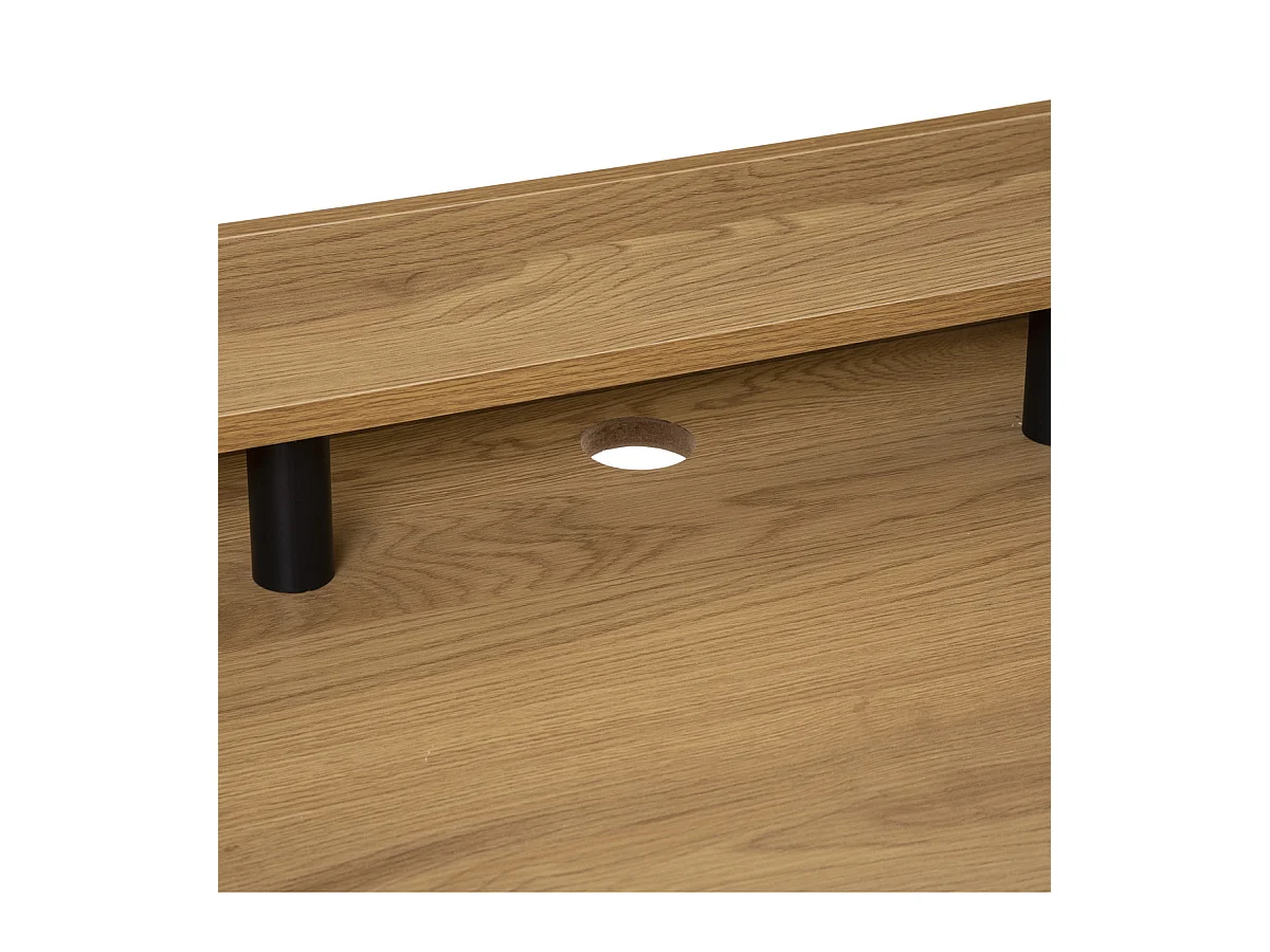 Bureau 1 Tiroir "Josan" 110cm Beige & Noir