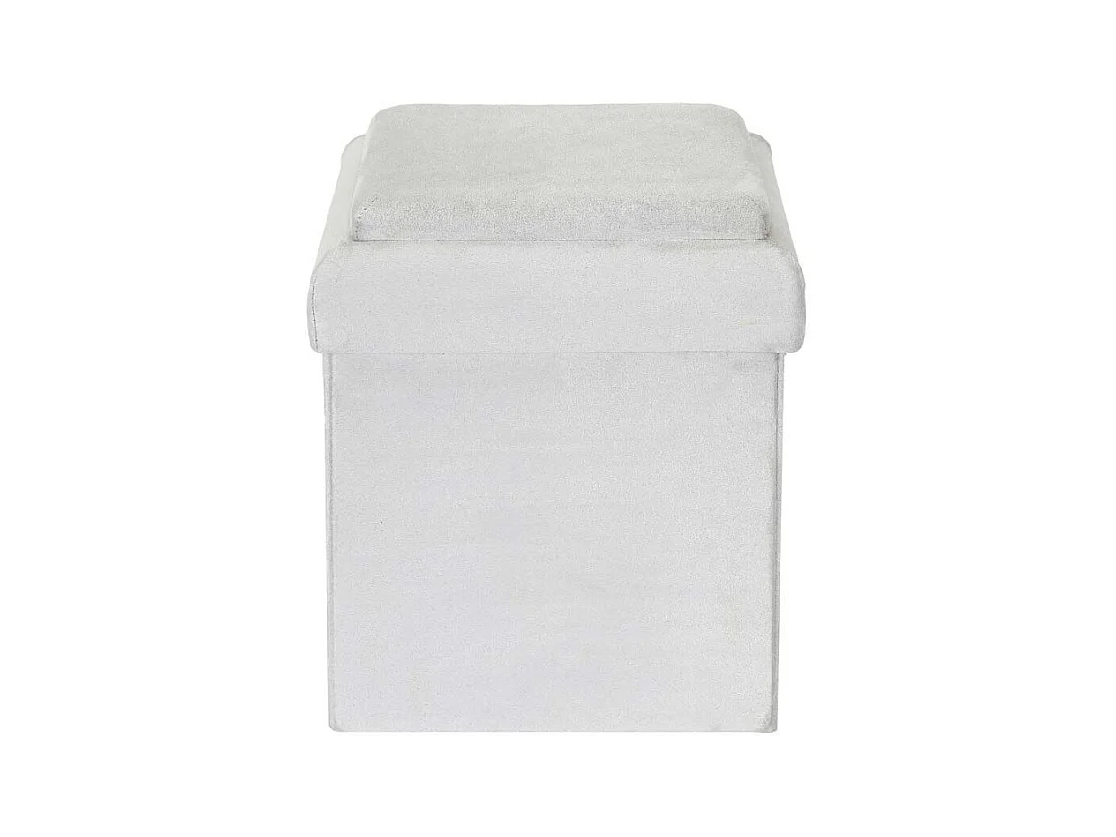 Coffre Pouf Pliable Compatible Brique Gris Gris