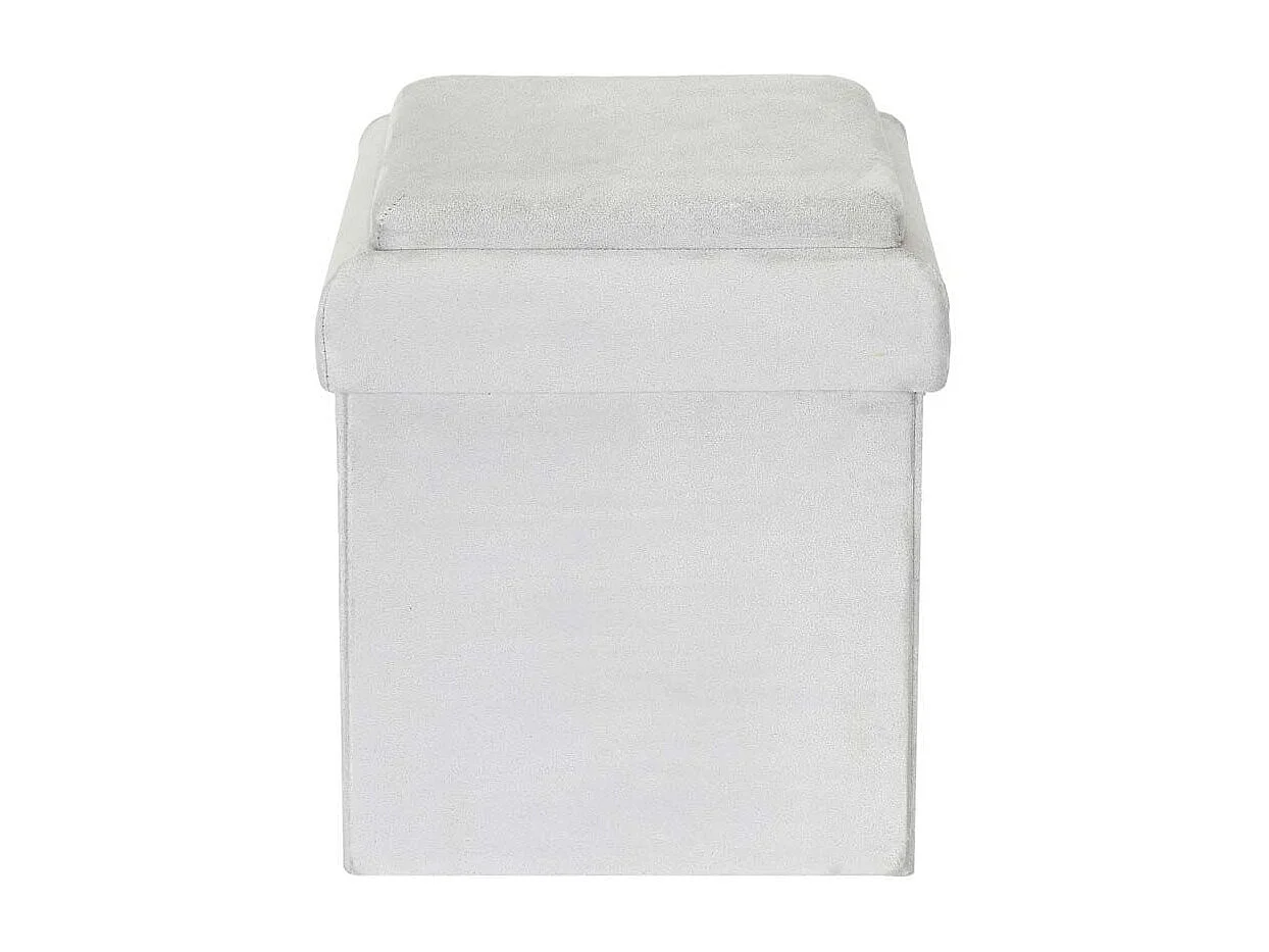 Coffre Pouf Pliable Compatible Brique Gris Gris