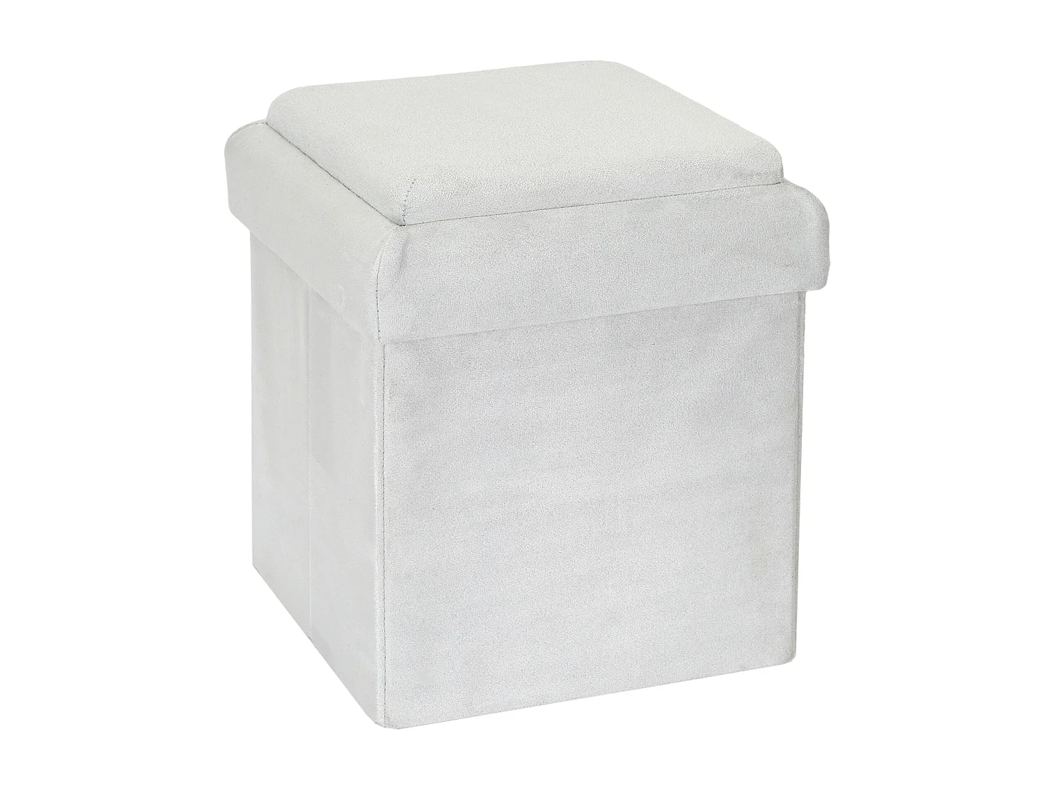 Coffre Pouf Pliable Compatible Brique Gris - Lot De Out Gris