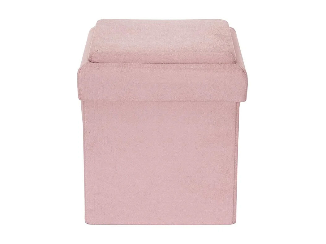 Coffre Pouf Pliable Compatible Brique Rose Rose