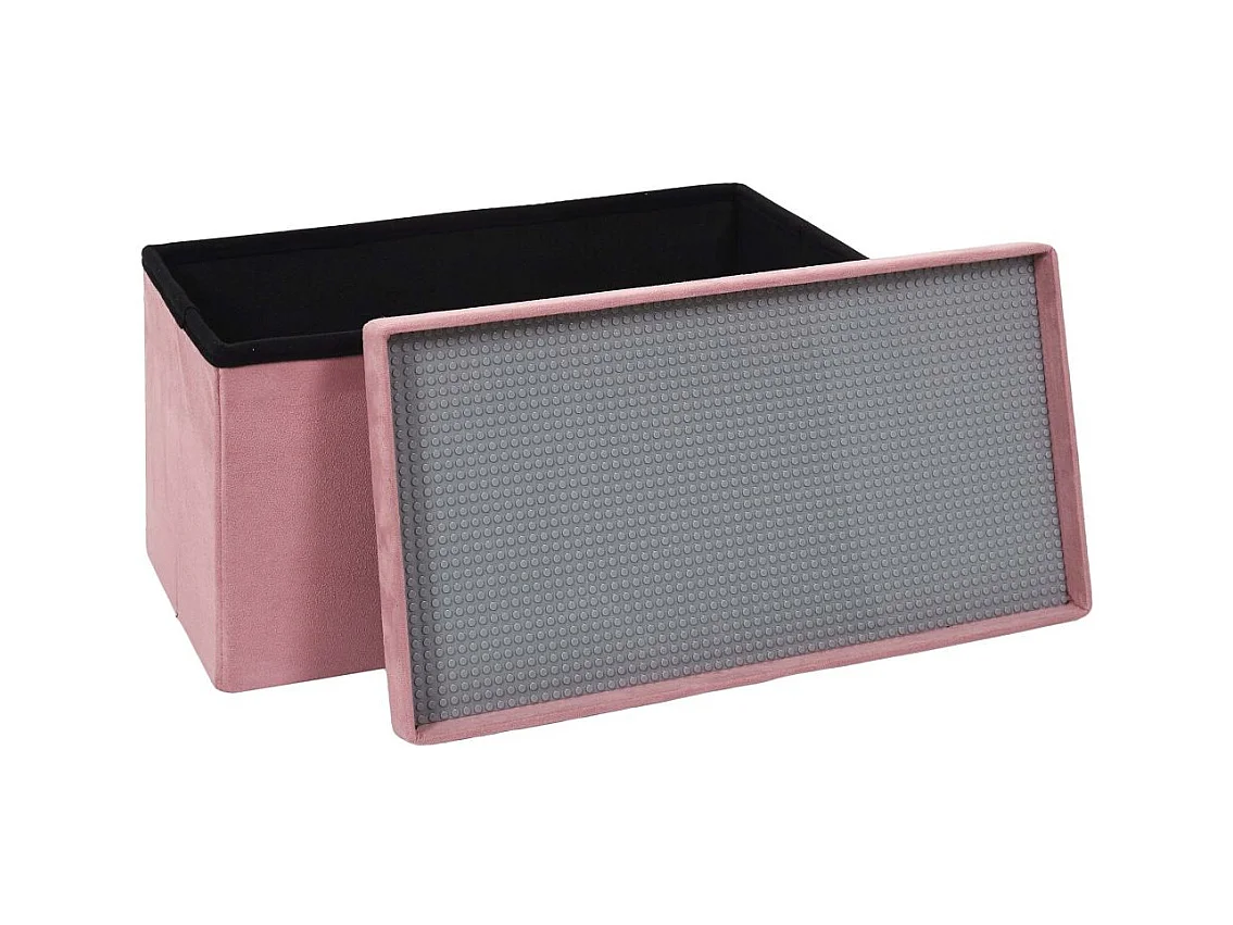 Coffre Banc Pliable Compatible Brique Rose