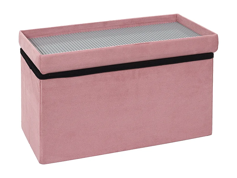 Coffre Banc Pliable Compatible Brique Rose