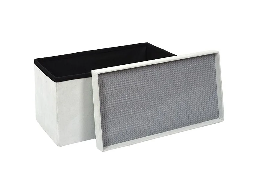 Banc & Coffre Pliable Enfant "Brique" 52cm Gris
