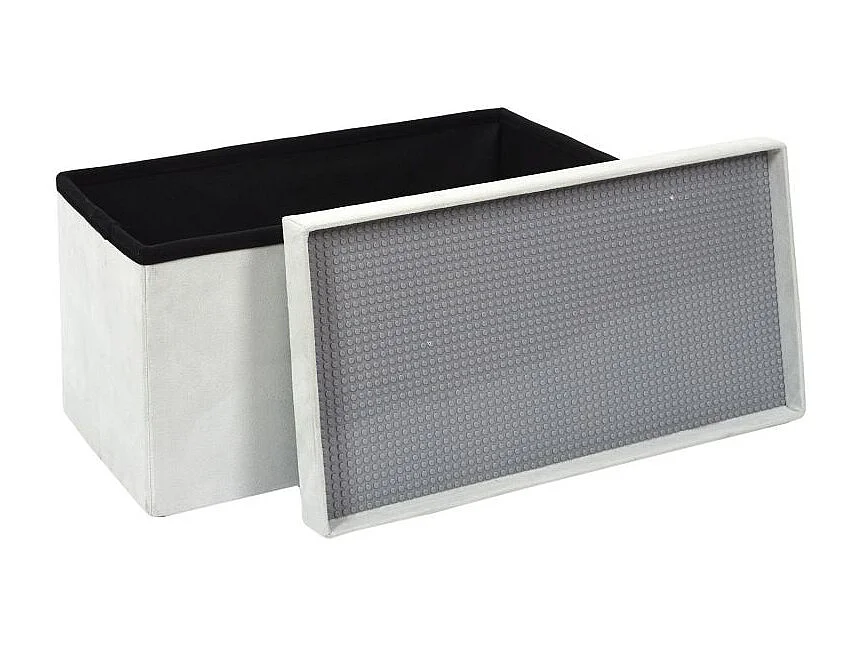 Banc & Coffre Pliable Enfant "Brique" 52cm Gris