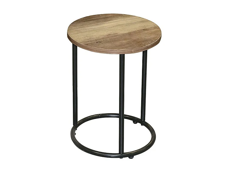 Set de 2 tables d'appoint rondes Joya - Naturel