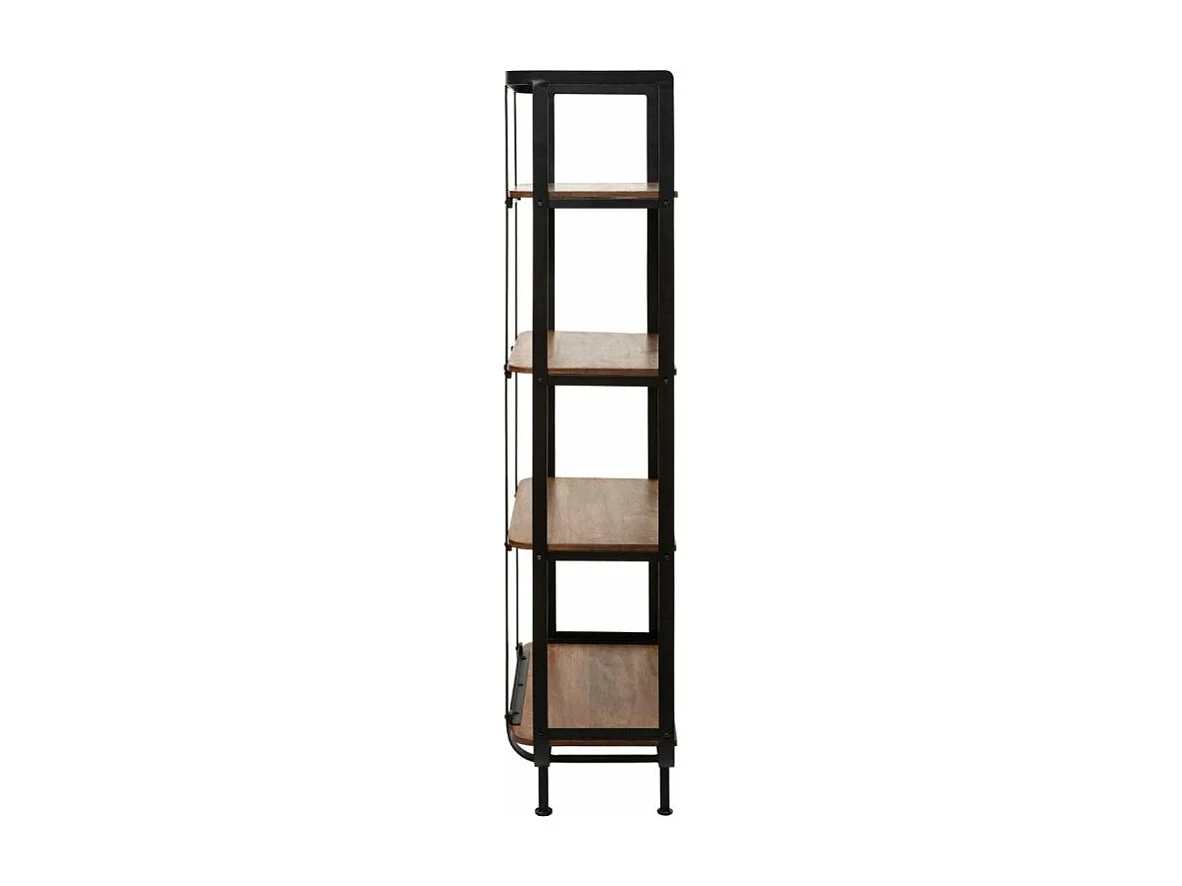 Étagère Bibliothèque 4 Niveaux "Courbe" 172cm Noir
