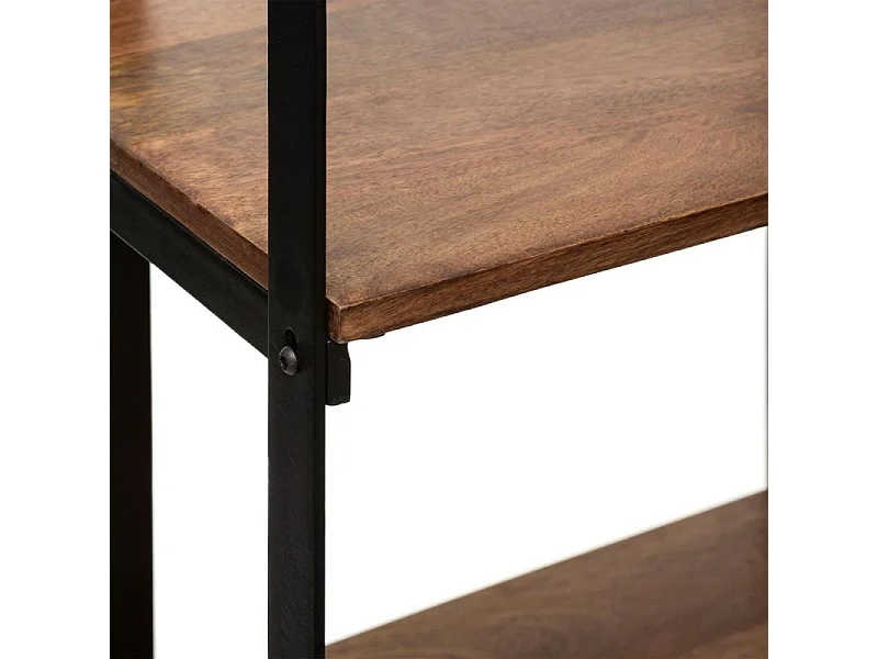 Étagère Bibliothèque 4 Niveaux "Courbe" 172cm Noir