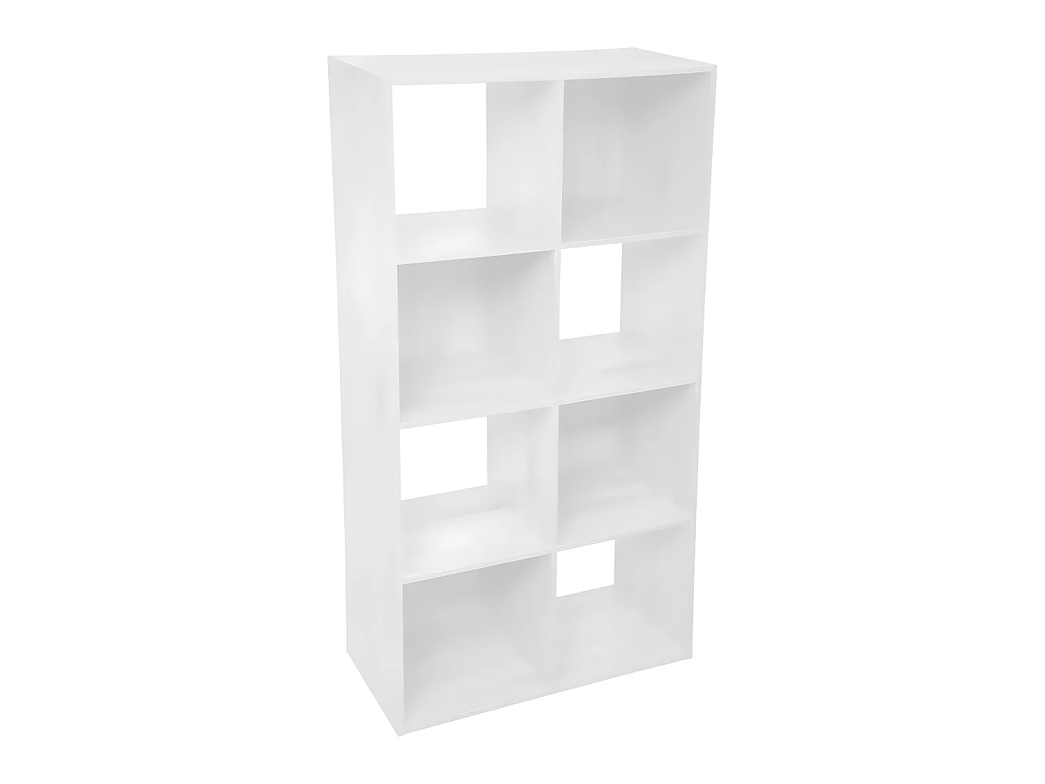 Meuble Étagère 8 cases de rangement Blanc H 134 cm