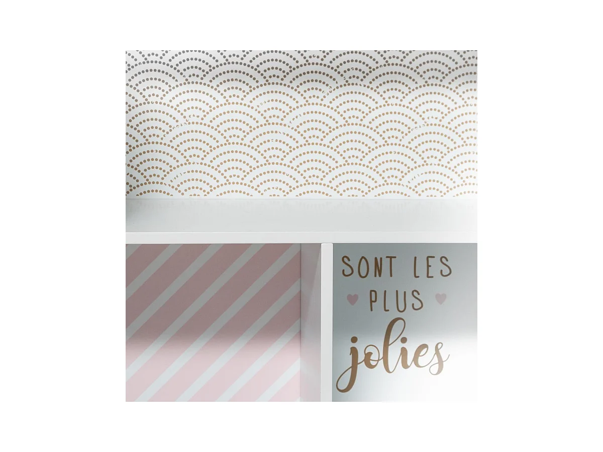 Estantería Casita bazar MDF rosa Jolie 114x73.5x30 cm