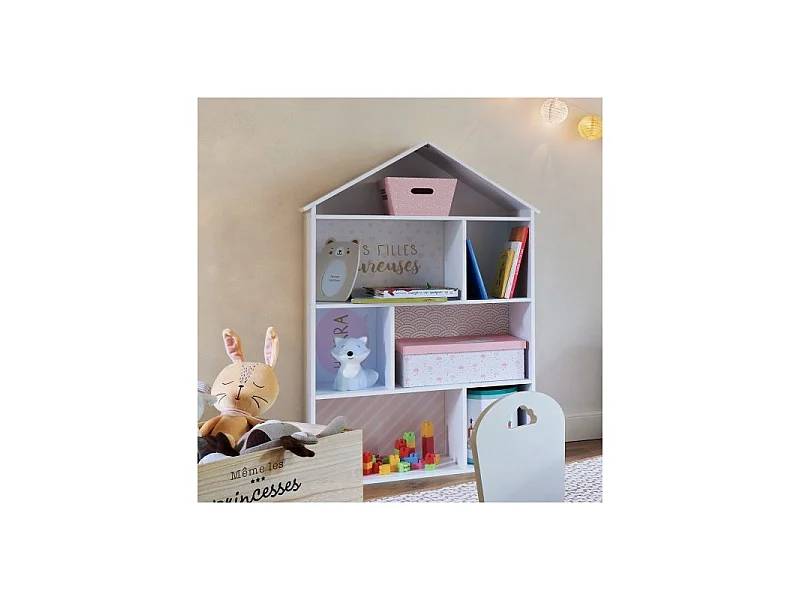 Etagère Casita MDF rose Jolie 114x73.5x30 cm