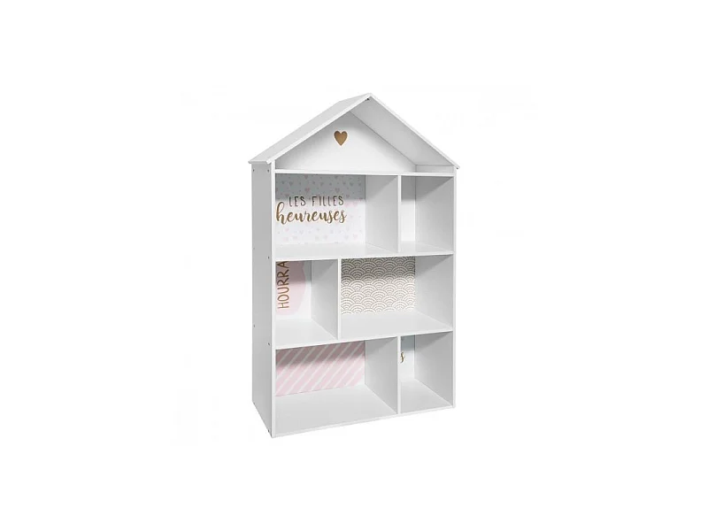 Etagère Casita MDF rose Jolie 114x73.5x30 cm