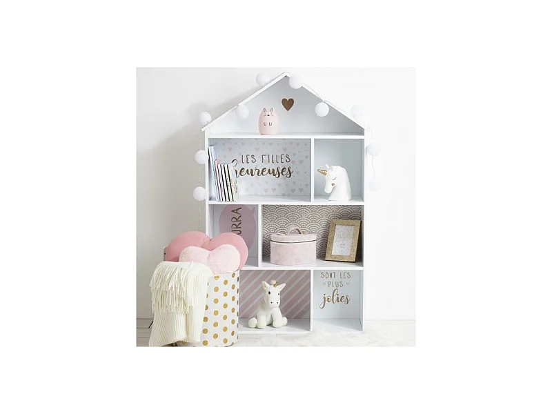 Etagère Casita MDF rose Jolie 114x73.5x30 cm