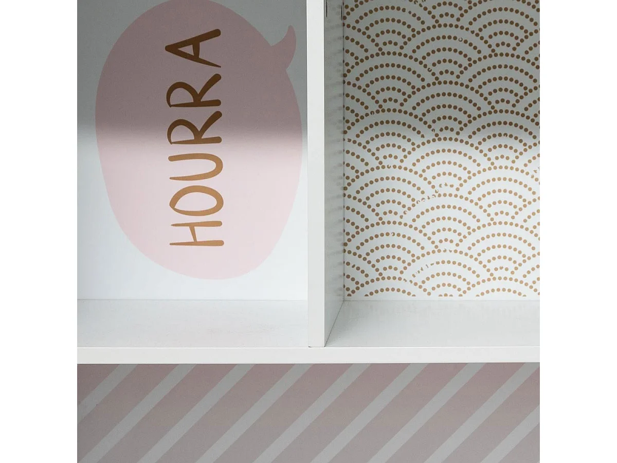 Etagère Casita MDF rose Jolie 114x73.5x30 cm