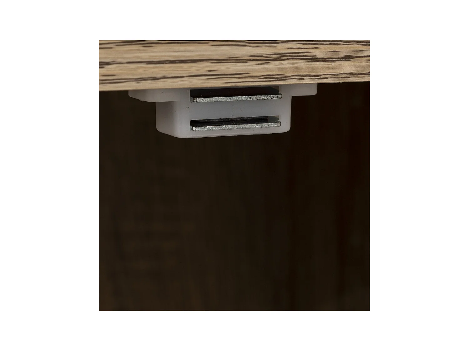 Meuble Etagère 6 Cases de rangement 6 Portes effet bois naturel H 100.5 cm