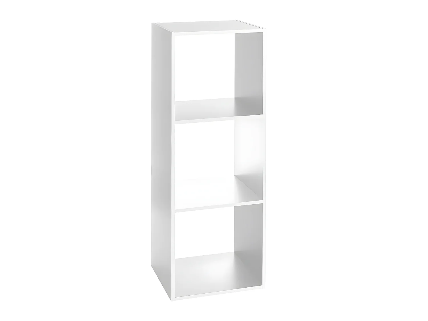 Meuble Étagère 3 cases de rangement Blanc H 100.5 cm