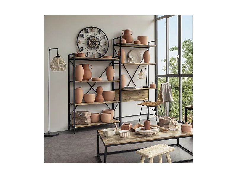 Étagère 5 Niveaux en Bois "Edena" 180cm Naturel