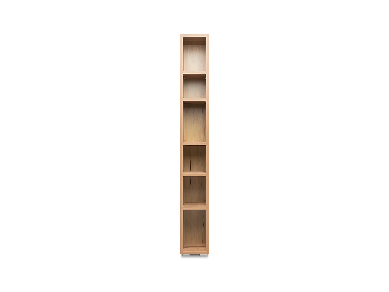 Etagère 191 cm étroite 6 niches naturel