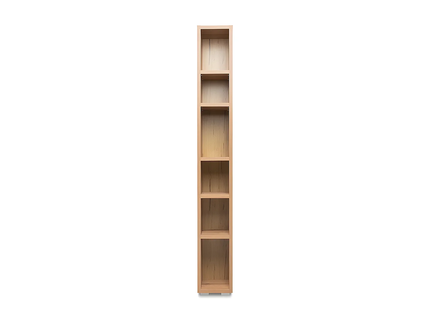 Etagère 191 cm étroite 6 niches naturel