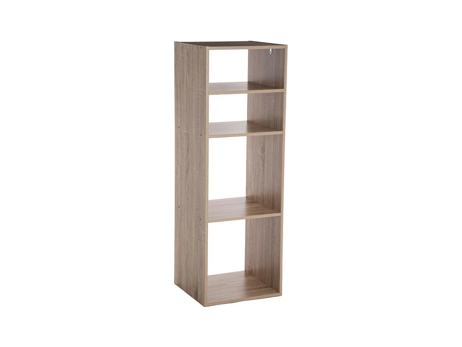 Meuble Étagère 4 cases de rangement effet bois naturel H 100.5 cm