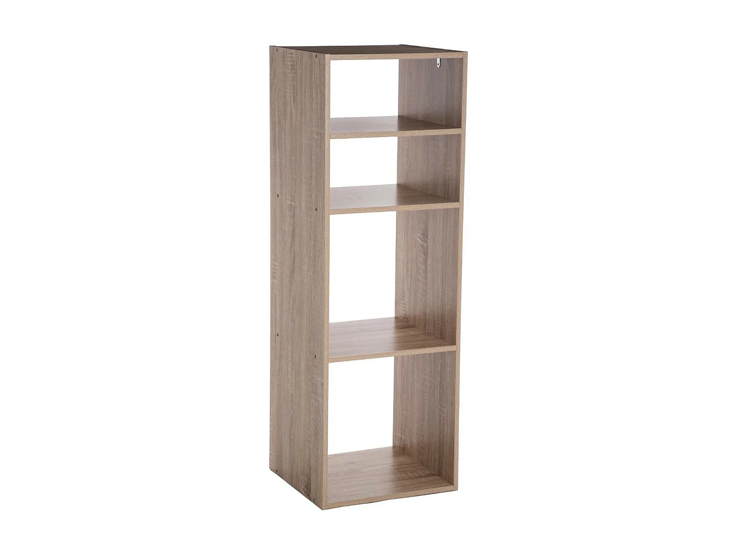 Meuble Étagère 4 cases de rangement effet bois naturel H 100.5 cm