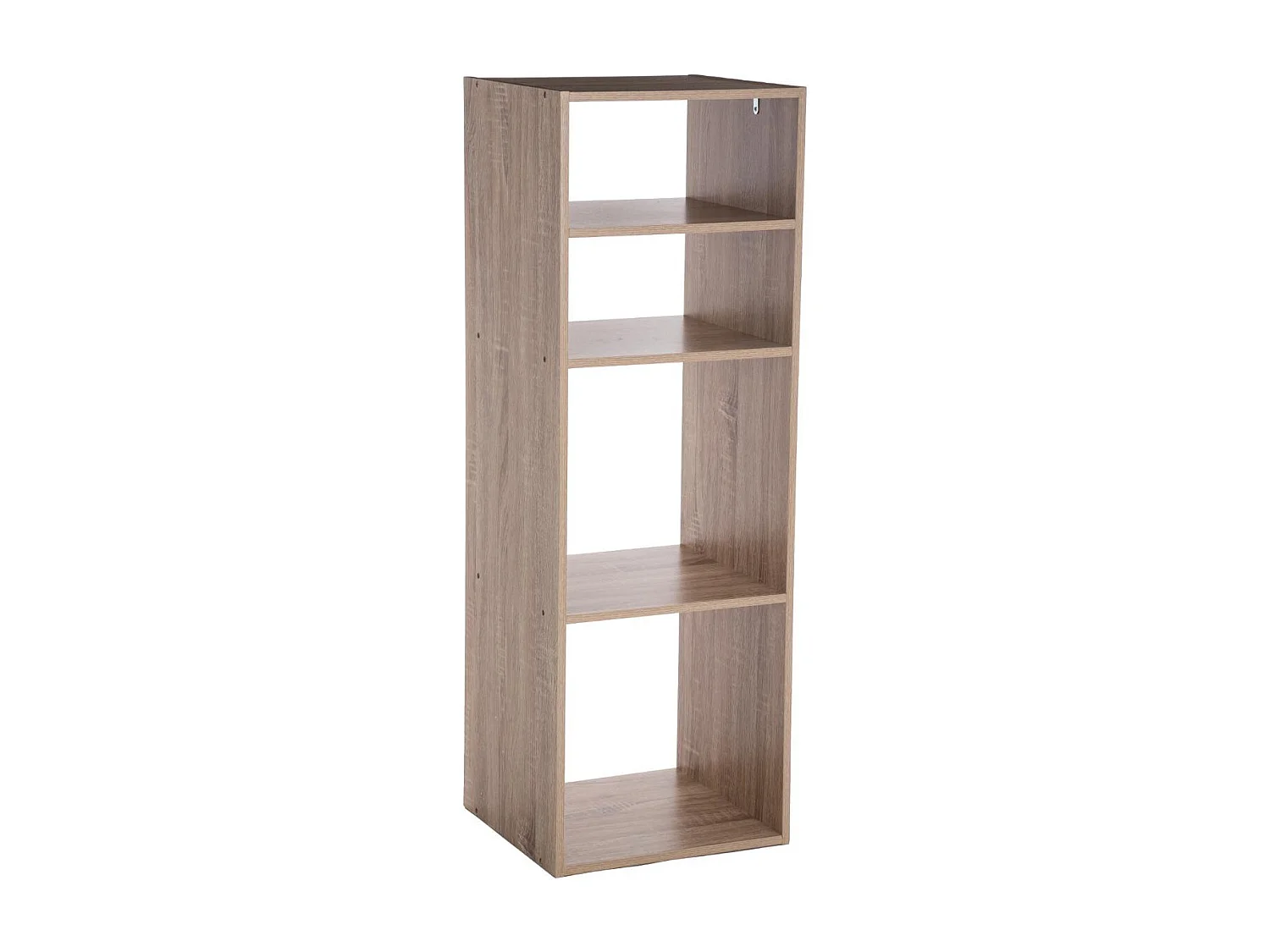 Meuble Étagère 4 cases de rangement effet bois naturel H 100.5 cm
