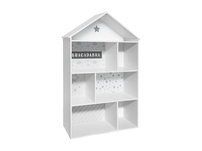 Scaffale Casa bazar MDF bianche Jolie 114x73,5x30 cm