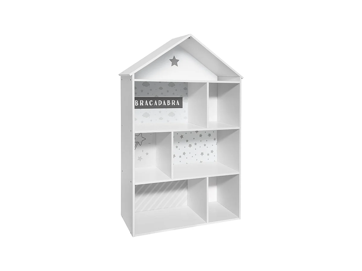 Scaffale Casa bazar MDF bianche Jolie 114x73,5x30 cm