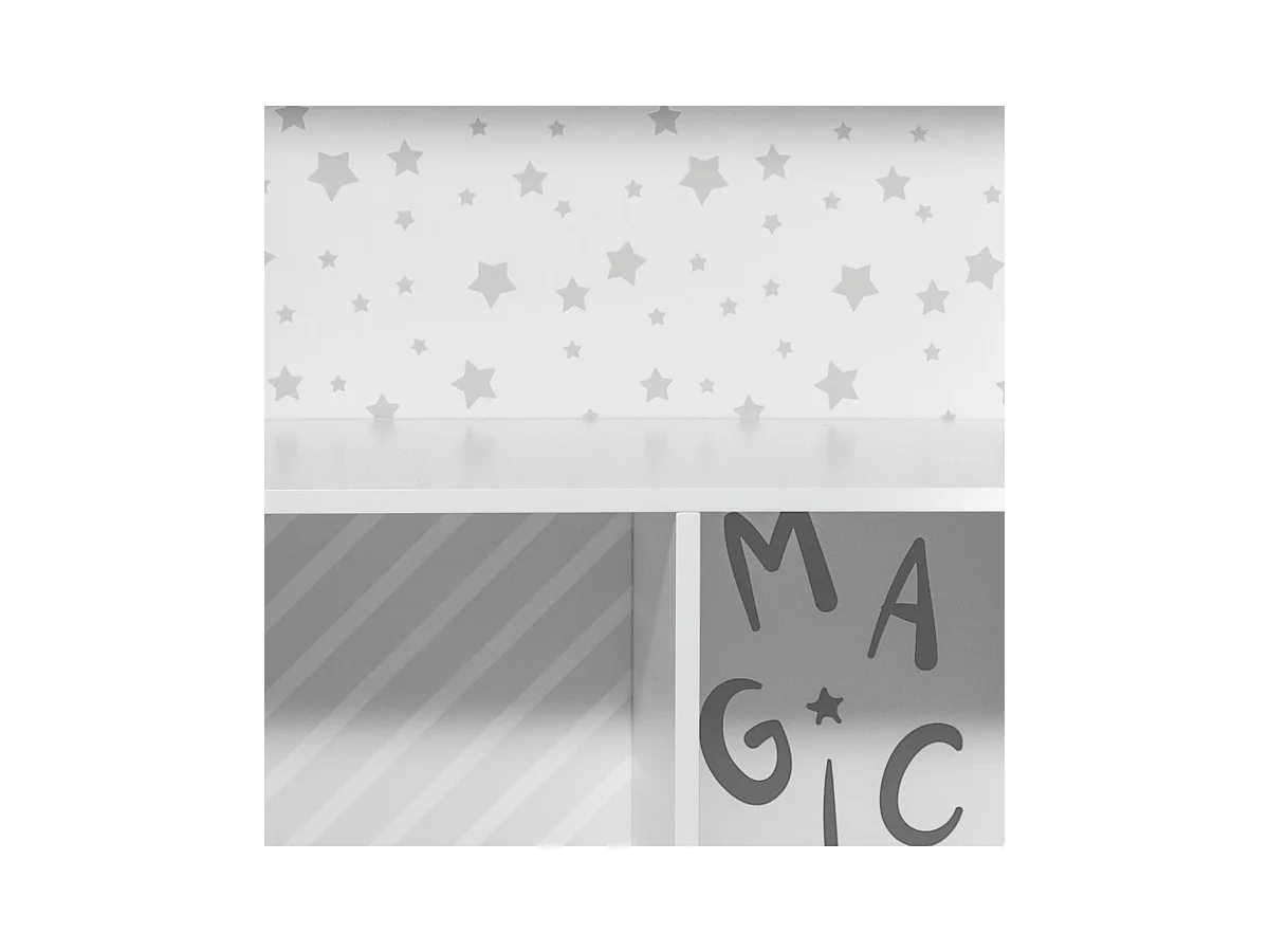 Scaffale Casa bazar MDF bianche Jolie 114x73,5x30 cm