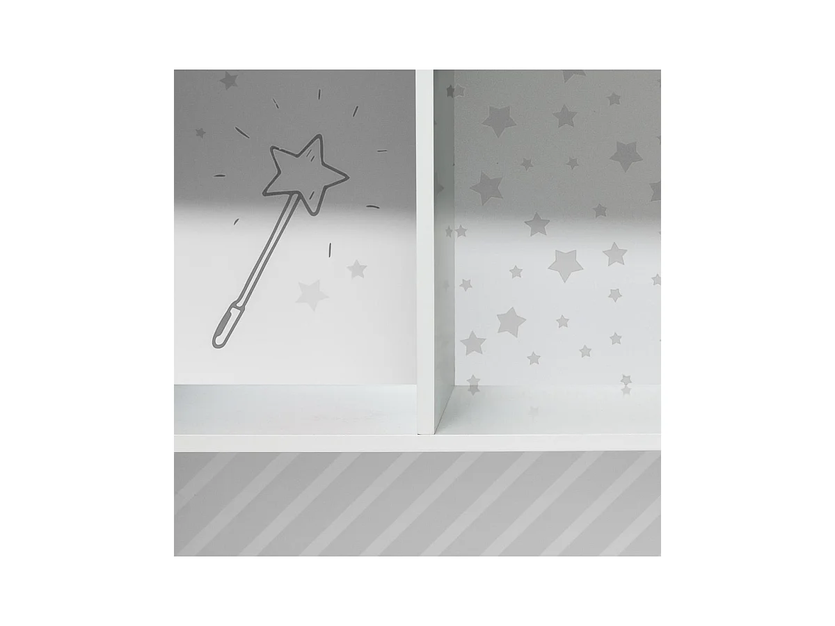 Scaffale Casa bazar MDF bianche Jolie 114x73,5x30 cm