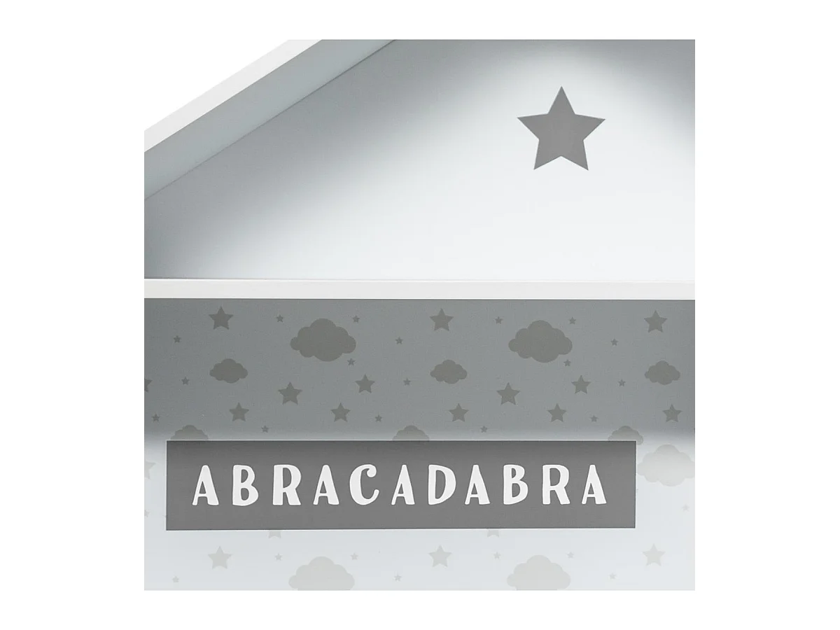 Étagère Déco pour Enfant "7 Cases" 114cm Gris