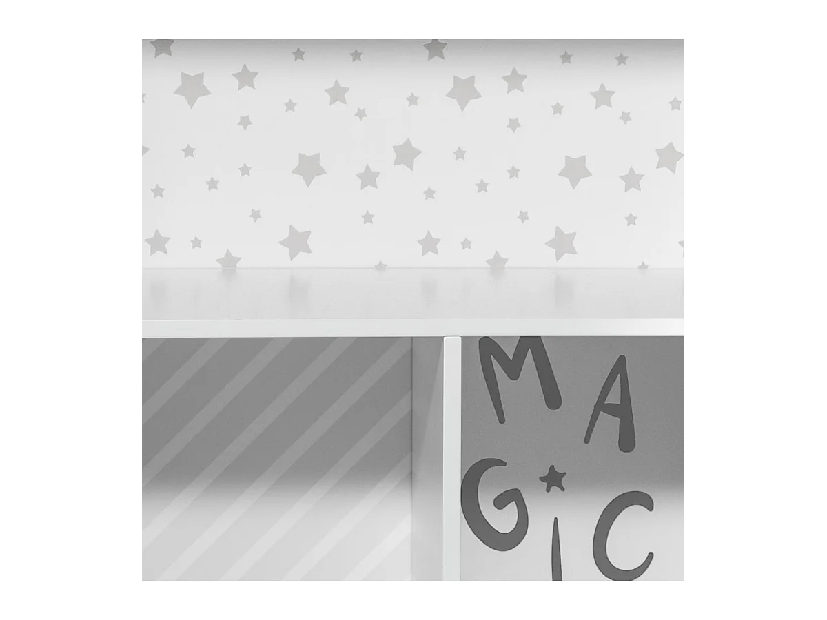 Étagère Déco pour Enfant "7 Cases" 114cm Gris