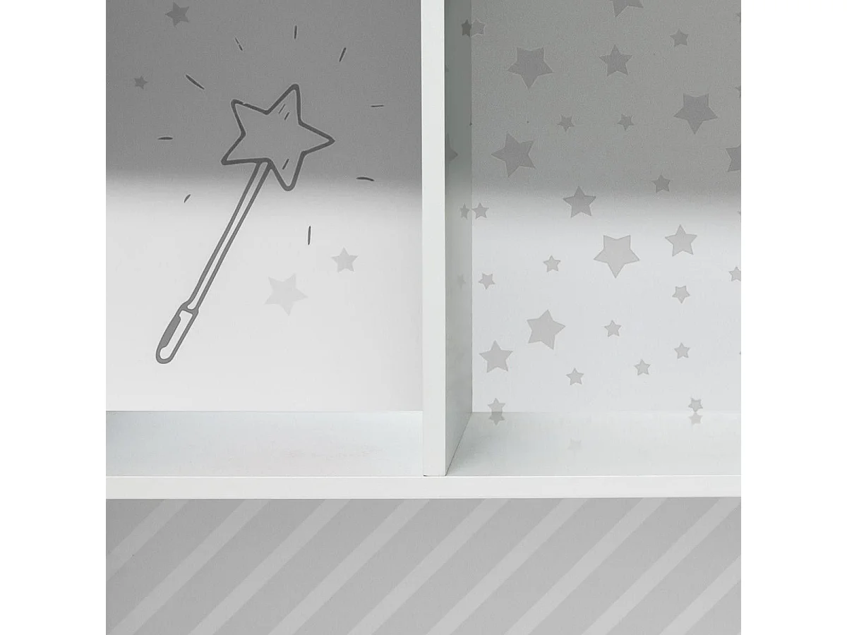 Étagère Déco pour Enfant "7 Cases" 114cm Gris