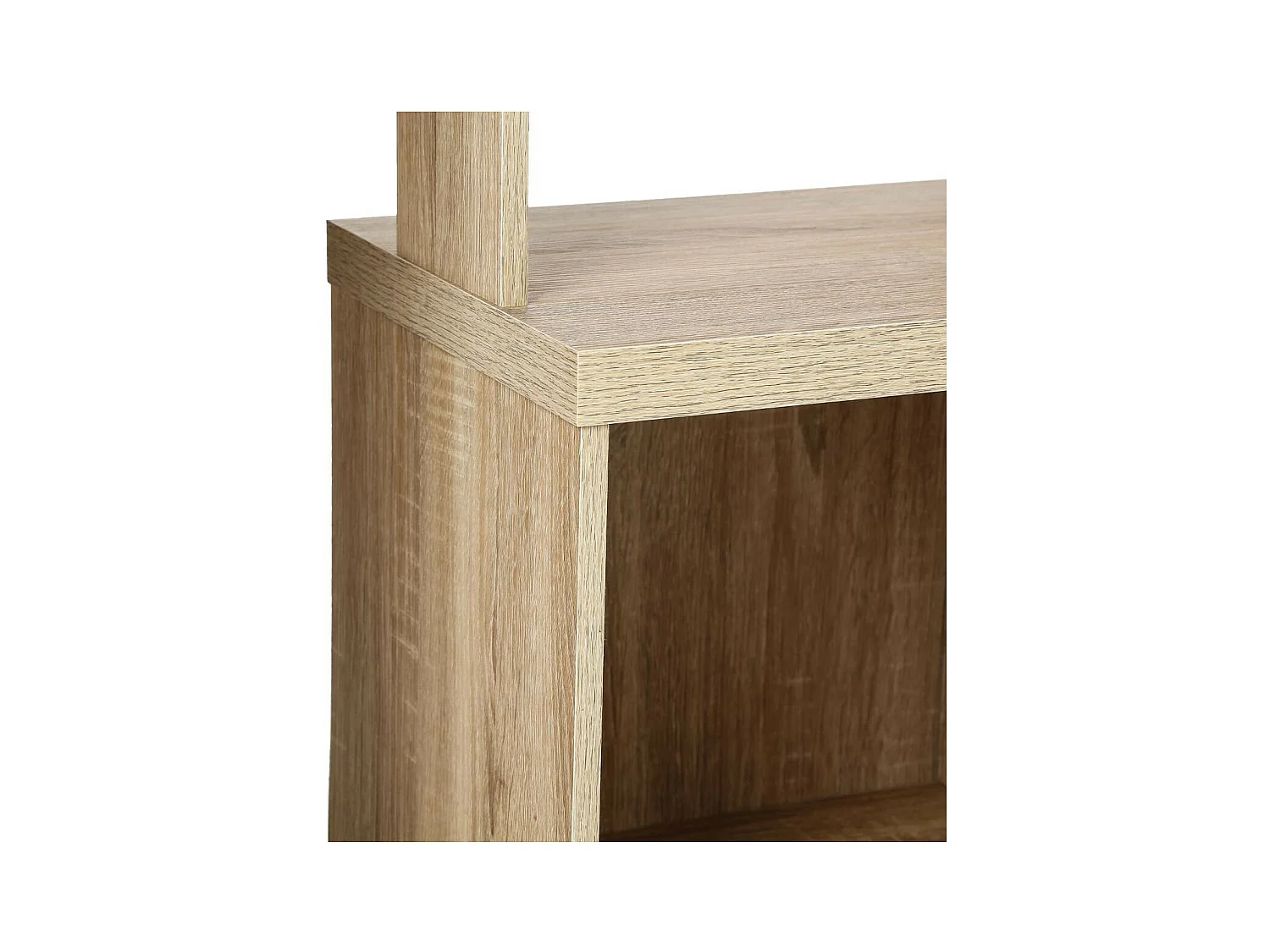 Bibliothèque Étagère 6 niveaux effet chêne naturel H 170 cm