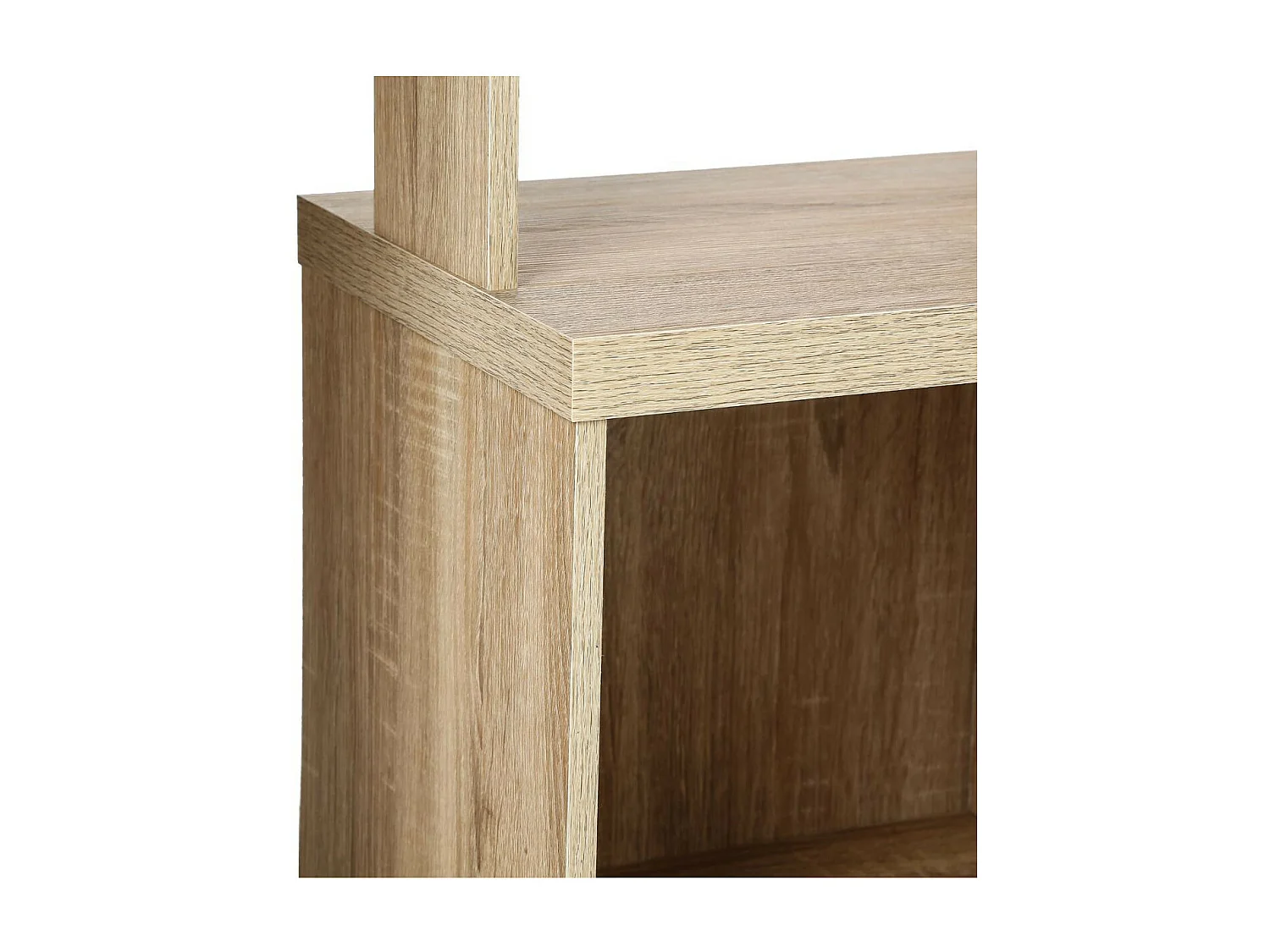 Bibliothèque Étagère 6 niveaux effet chêne naturel H 170 cm